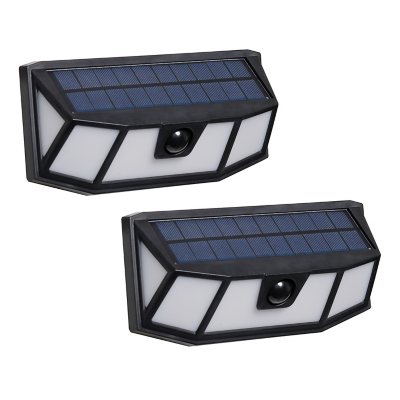 Pack X 2 Lampara Solar Led Luz Con Sensor Exterior 20 Led