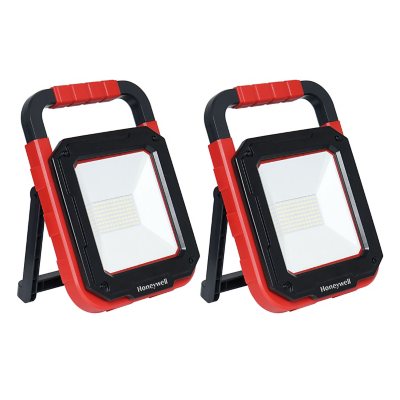 Work Light Rechargeable, Portable LED Work Light 2 Pack, Construction Lights Battery Powered, LED Emergency Lights for Home Power Failure