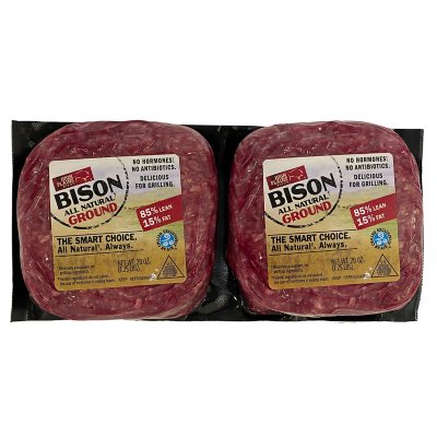 High Plains 85% Lean, 15% fat Bison Burger Patties, Frozen (1/3lb. each, 6  ct.) - Sam's Club