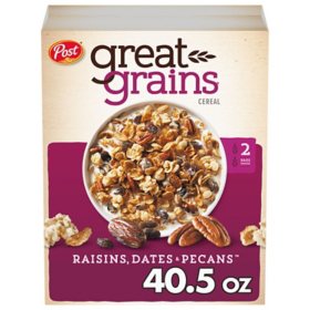 Post Great Grains Raisins Dates and Pecans Breakfast Cereal, 40.5 oz.