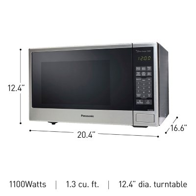 Panasonic 1.3 cu. ft. 1100W Countertop Microwave Oven with Easy Clean  Interior 