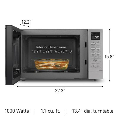 1.1 cu. ft Countertop Microwave with Grilling Element in Stainless