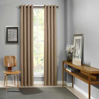 63"x52" Palisade Thermalined Blackout Curtain Panel Tan - Eclipse