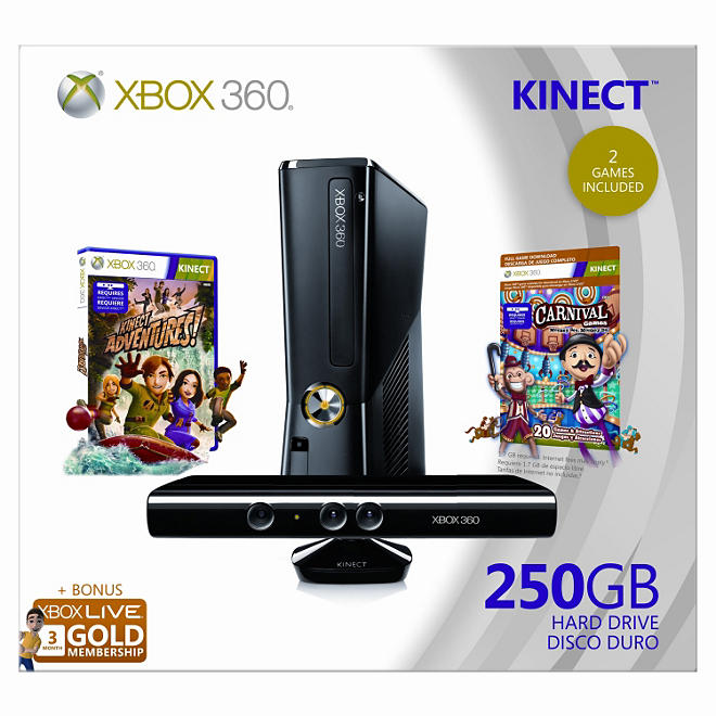 Xbox 360 250GB Kinect Holiday Console Bundle
