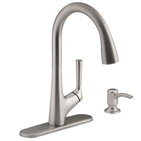 Kohler Malleco Touchless Pull-Down Kitchen Faucet With Soap/Lotion Dispenser	