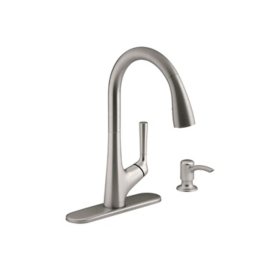 Kohler Malleco Touchless Pull-Down Kitchen Faucet With Soap/Lotion Dispenser	