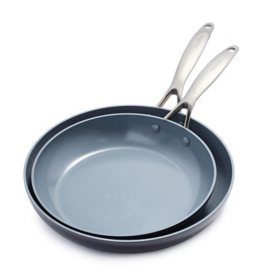 GreenPan Valencia Pro 2-Piece Ceramic Nonstick Fry Pan Set (10" & 12")		
