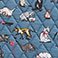Blue with Cats, variant on Vera Bradley Small Vera Tote Bag