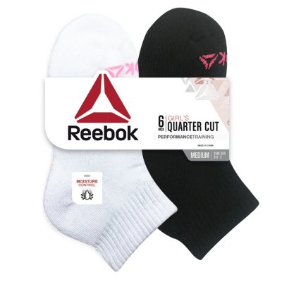 Reebok 6-Pack Girls Cushion Quarter Cut 