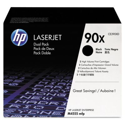 HP 90X (CE390X-D) High Yield Original LaserJet Toner Cartridges, Black - 2  Pack - Sam's Club