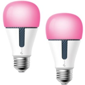 2 Pack TP-LINK Kasa Smart Wi-Fi Multicolor LED Dimmable Light Bulb