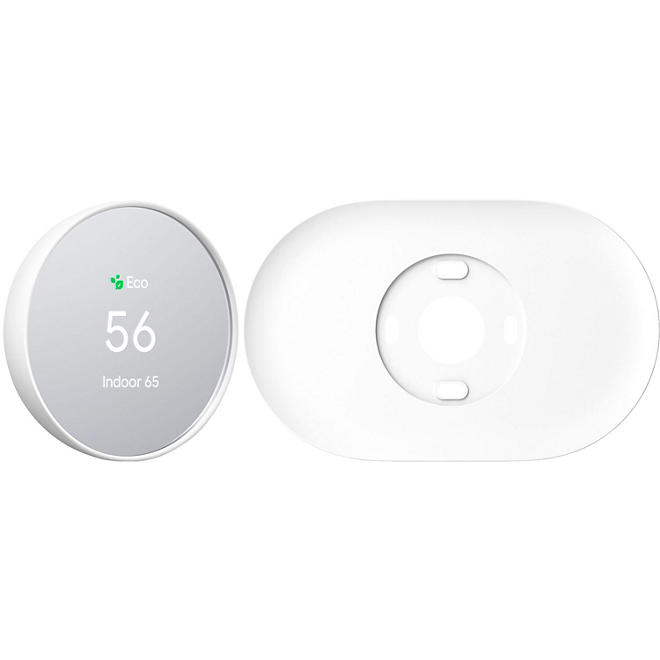 Google Nest Smart Thermostat with Bonus Trim Kit Snow