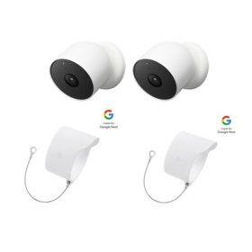 Google Nest Camera (Battery) 2pk with BONUS Anti-Theft Mount 2pk