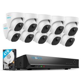 Reolink 4K+/10MP 16-Channel 10 Dome NVR Wired Security System with 4TB HDD & Smart Detection