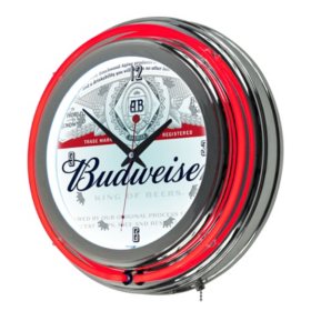 Budweiser Neon Wall Clock (Assorted Styles)