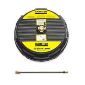 Karcher Universal 15" Pressure Washer Surface Cleaner Attachment, Power Washer Accessory, 1/4" Quick-Connect, 3200 PSI