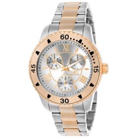 Invicta Women's Angel Collection Quartz 38mm Two Tone Stainless Steel, Silver Dial