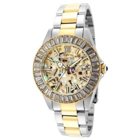 Invicta Women's Angel Crystal Quartz 38mm Two Tone, Abalone Dial		