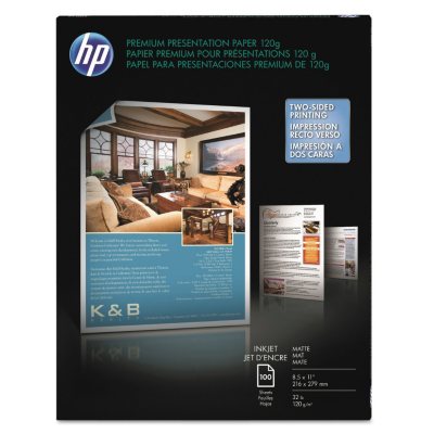 HP Premium Inkjet Presentation Paper, Matte, 8 1/2 x 11, White, 100 Sheets  - Sam's Club