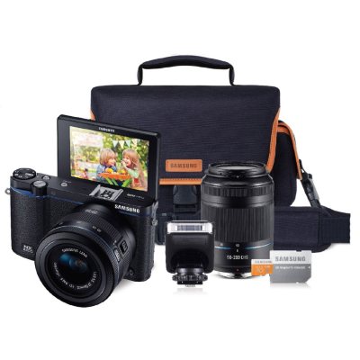 Samsung NX3300 Interchangable Lens Camera Bundle with 20-50mm Lens, 50-200mm Lens, Camera Bag, and 16GB microSD Card