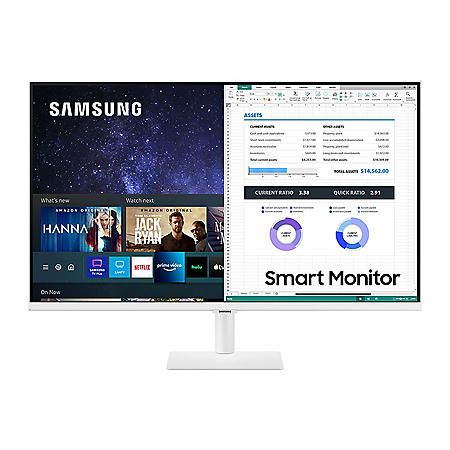 Samsung 32" White M5 FHD Smart Monitor