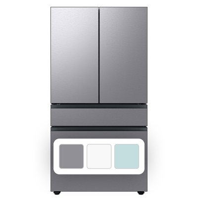 Samsung Bespoke 29 Cu. Ft. 4-Door French Door Refrigerator with Beverage Center (Stainless Steel):- Stainless Steel