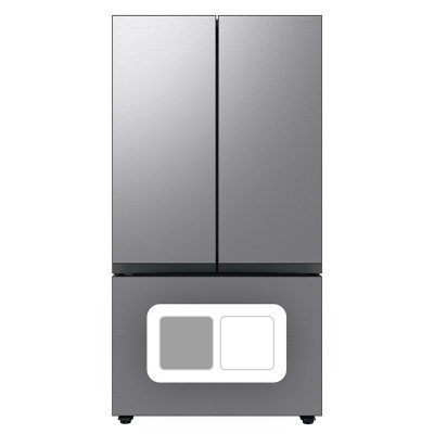 Samsung 30 cu. ft. Smart BESPOKE 3-Door French-Door Refrigerator with Customizable Panel Colors and AutoFill Water Pitcher in Stainless Steel