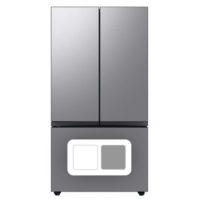 Samsung Bespoke 30 Cu. Ft. Smart 3-Door French-Door Refrigerator (Stainless Steel):- Stainless Steel