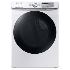 Samsung 7.5 cu. ft. Smart Electric Dryer with Steam Sanitize+ in White DVE45B6300W/A3