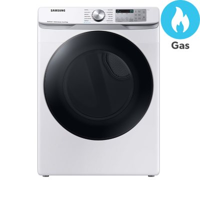 Samsung 7.5 Cu. Ft. Smart Gas Dryer with Steam Sanitize+ (White):- White