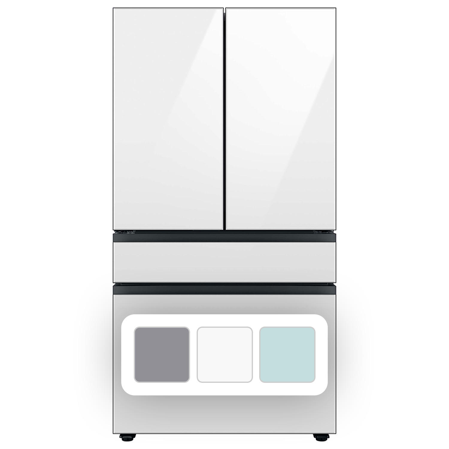 Samsung Bespoke 29 Cu. Ft. 4-Door French Door Refrigerator with Beverage Center (White)