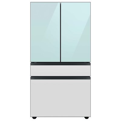 Samsung BESPOKE 4-Door French Door Refrigerator (23 Cu. ft.) with Beverage Center in White Glass