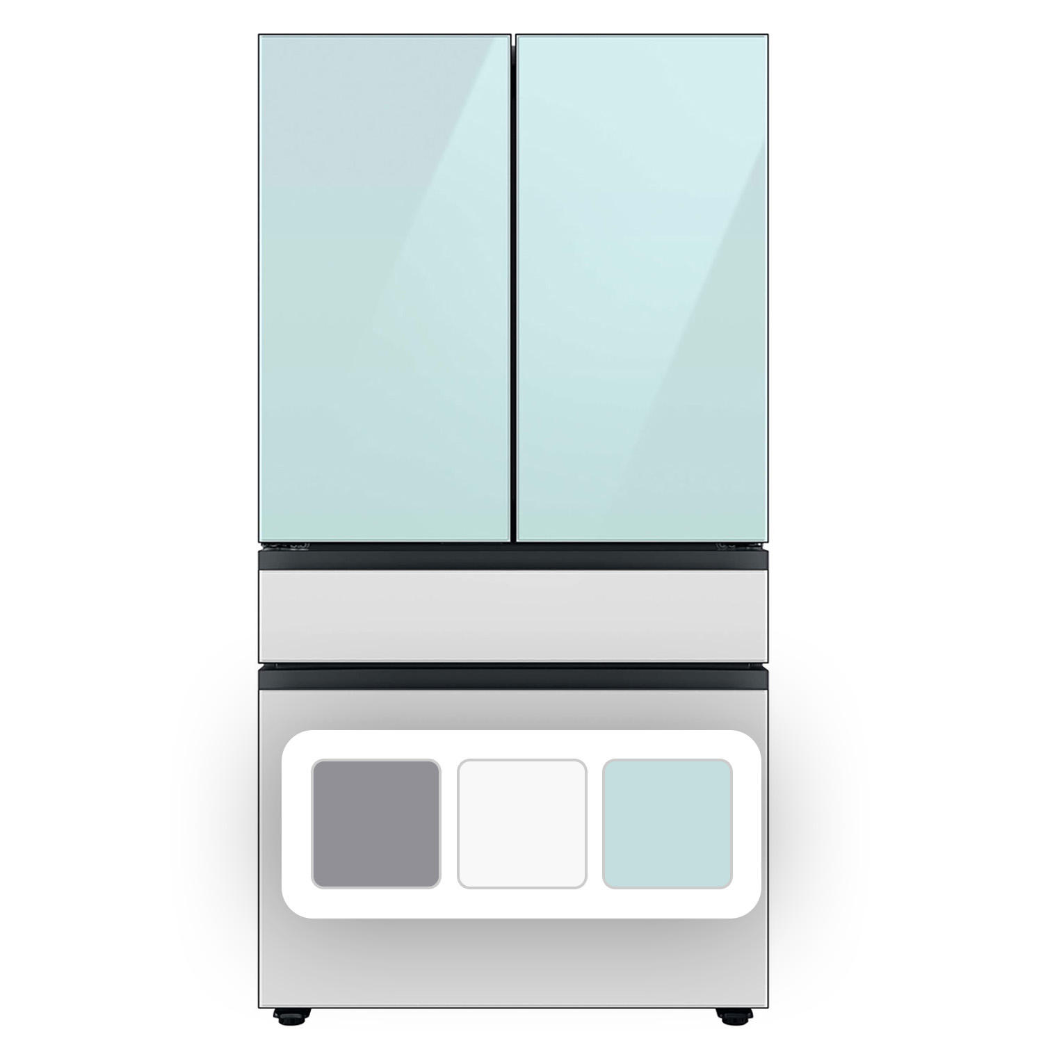 Samsung Bespoke 29 Cu. Ft. 4-Door French Door Refrigerator with Beverage Center (Blue)
