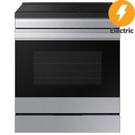 Samsung Bespoke Smart Slide-In Induction Range 6.3 cu. ft. in Stainless Steel with Ambient Edge Lighting & Air Sous Vide