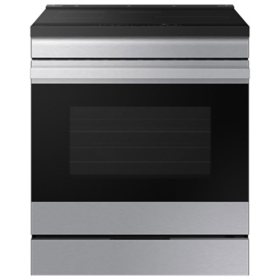 Samsung Bespoke Smart Slide-In Induction Range 6.3 cu. ft. in Stainless Steel with Ambient Edge Lighting & Air Sous Vide