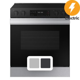 Samsung Bespoke Smart Slide-In Electric Range 6.3 cu. ft. in Stainless Steel with Safety Knobs