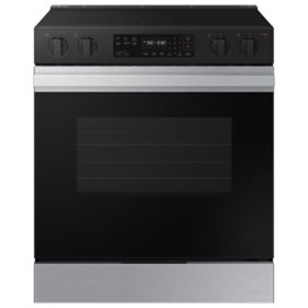 Samsung Bespoke Smart Slide-In Electric Range 6.3 cu. ft. in Stainless Steel with Safety Knobs