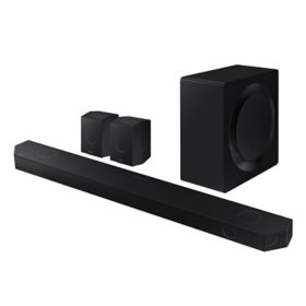 SAMSUNG 11.1.4 Channel Sound Bar with Wireless Subwoofer, Q-Symphony & Dolby ATMOS Audio - HW-Q990D