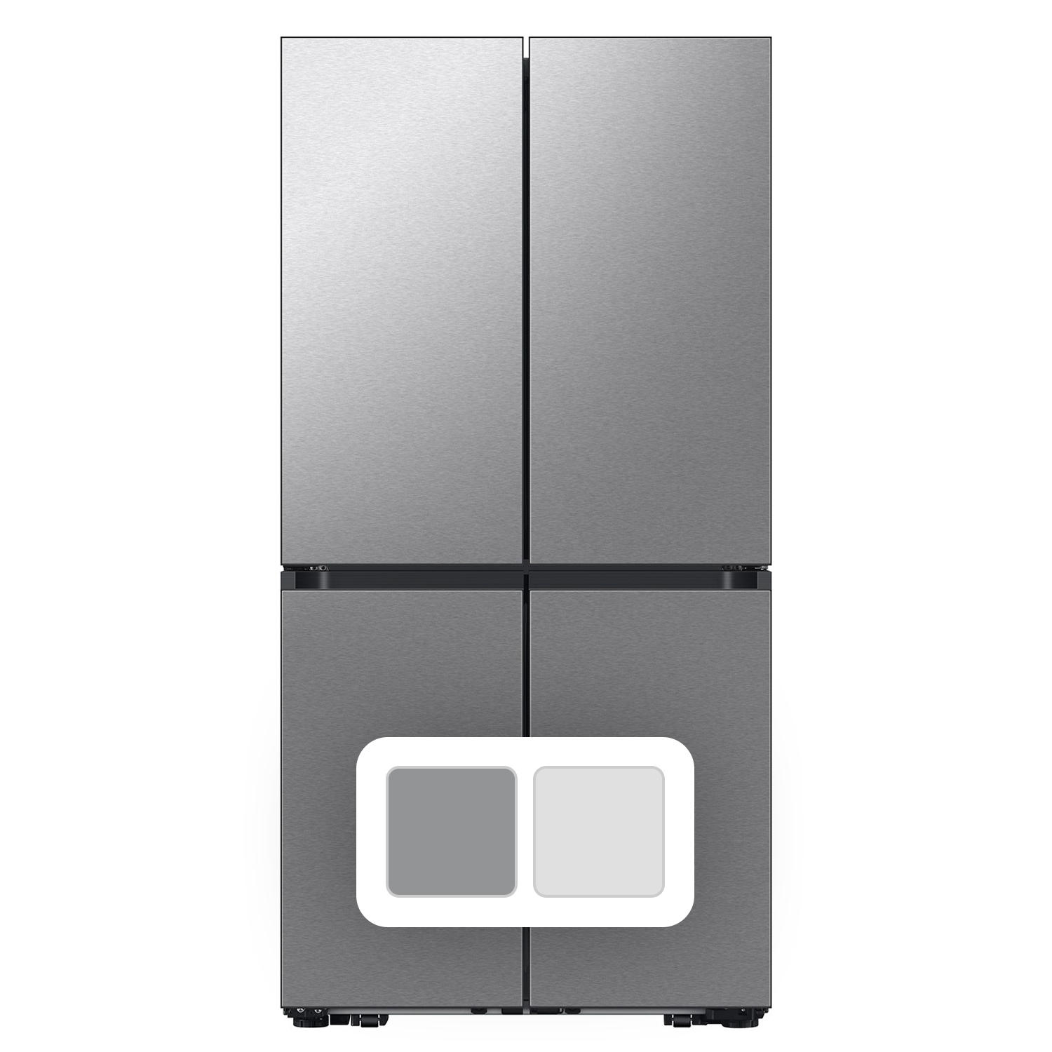 Samsung Bespoke 4-Door Flex Counter Depth Refrigerator (Stainless Steel)