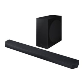 SAMSUNG 3.1.2 Channel Sound Bar with Wireless Subwoofer, Q-Symphony & Dolby ATMOS Audio - HW-QS730D