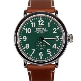 Shinola Runwell Quartz Leather Watch, 47mm