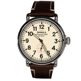 Shinola Runwell Quartz Leather Watch, 41mm