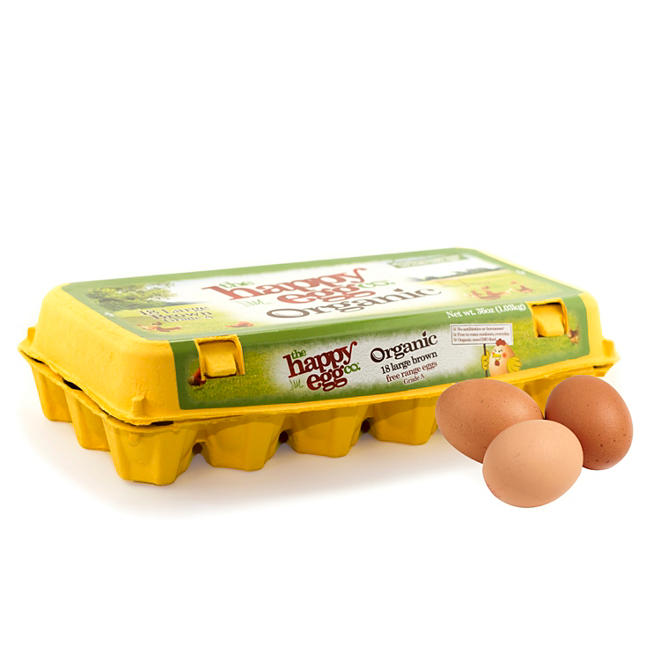 The Happy Egg Organic Large Brown Eggs (18 ct.)