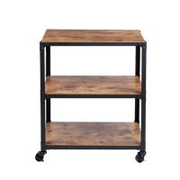 Mind Reader 3-Shelf Wood and Metal Utility Cart