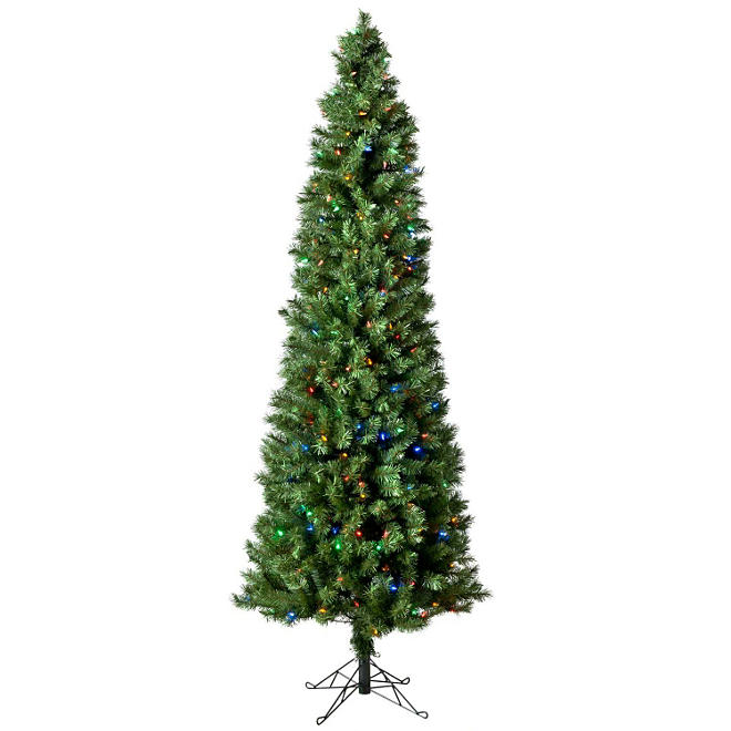7' Austrian Pine Pre-Lit Pencil Tree with Color Changing Lights