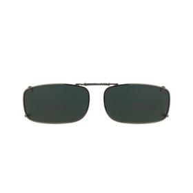 Haven ClipOn Sunglasses, Rectangle 15 Gun Metal 52 Gray Anti-Reflective Coating