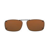 Haven ClipOn Sunglasses, Rectangle 19 Black 56 Amber Anti-Reflective Coating