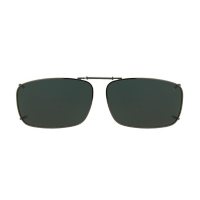 Haven ClipOn Sunglasses, Rectangle 19 Gun Metal 58 Gray Anti-Reflective Coating