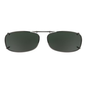Haven ClipOn Sunglasses, Rectangle 20 Gun Metal 51 Gray Anti-Reflective Coating