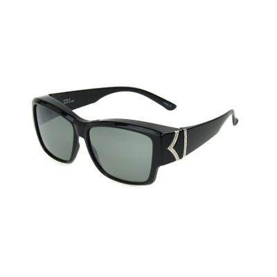★HANGLE EYEWEAR★ Lie Ha Geum Sunglasses Black Haven Fits Over Sunglasses HN FO-027 BLK GRY CHV - Sam's Club